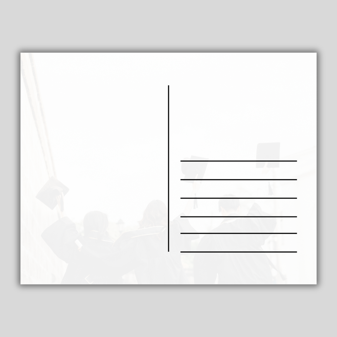 Graduation Invitation Postcard Minimalist