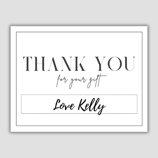 Thank You Postcard (Classic Black & White)
