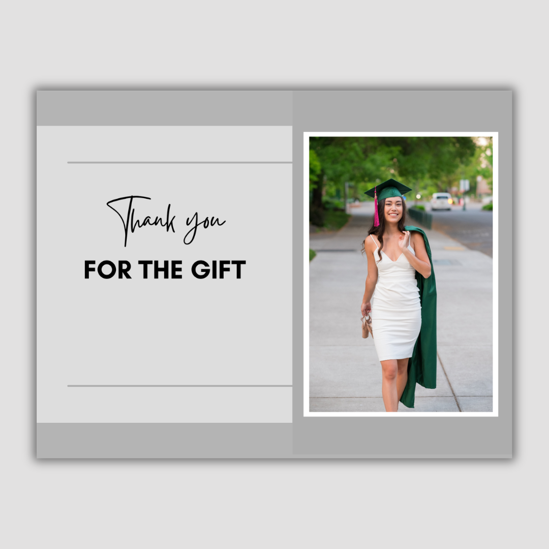 Graduation Thank You Postcard (with photo)