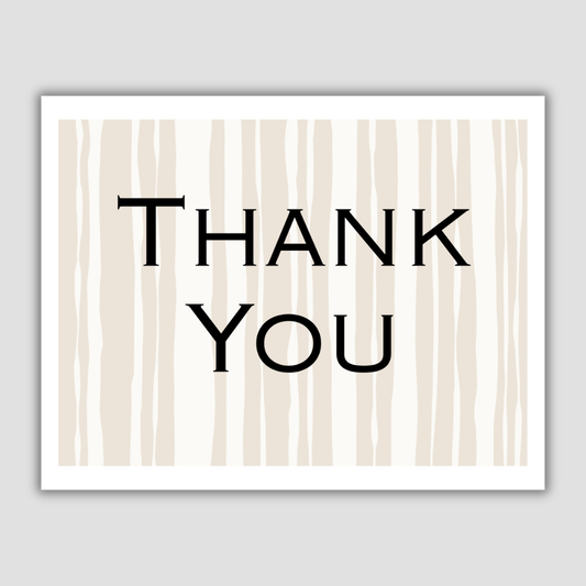 Thank You Postcard (Cream & White)