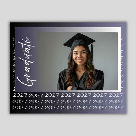 Graduation Invitation Postcard 2027