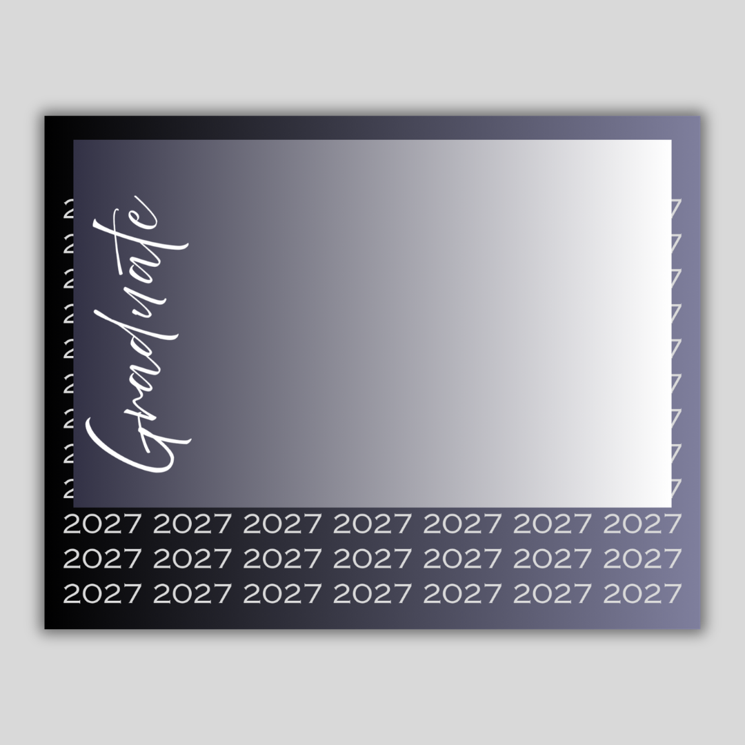 Graduation Invitation Postcard 2027