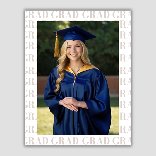 Graduation Invitation Postcard (Modern Grad Design)