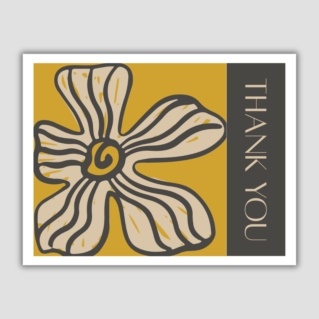 Thank You Postcard (Abstract Flower)