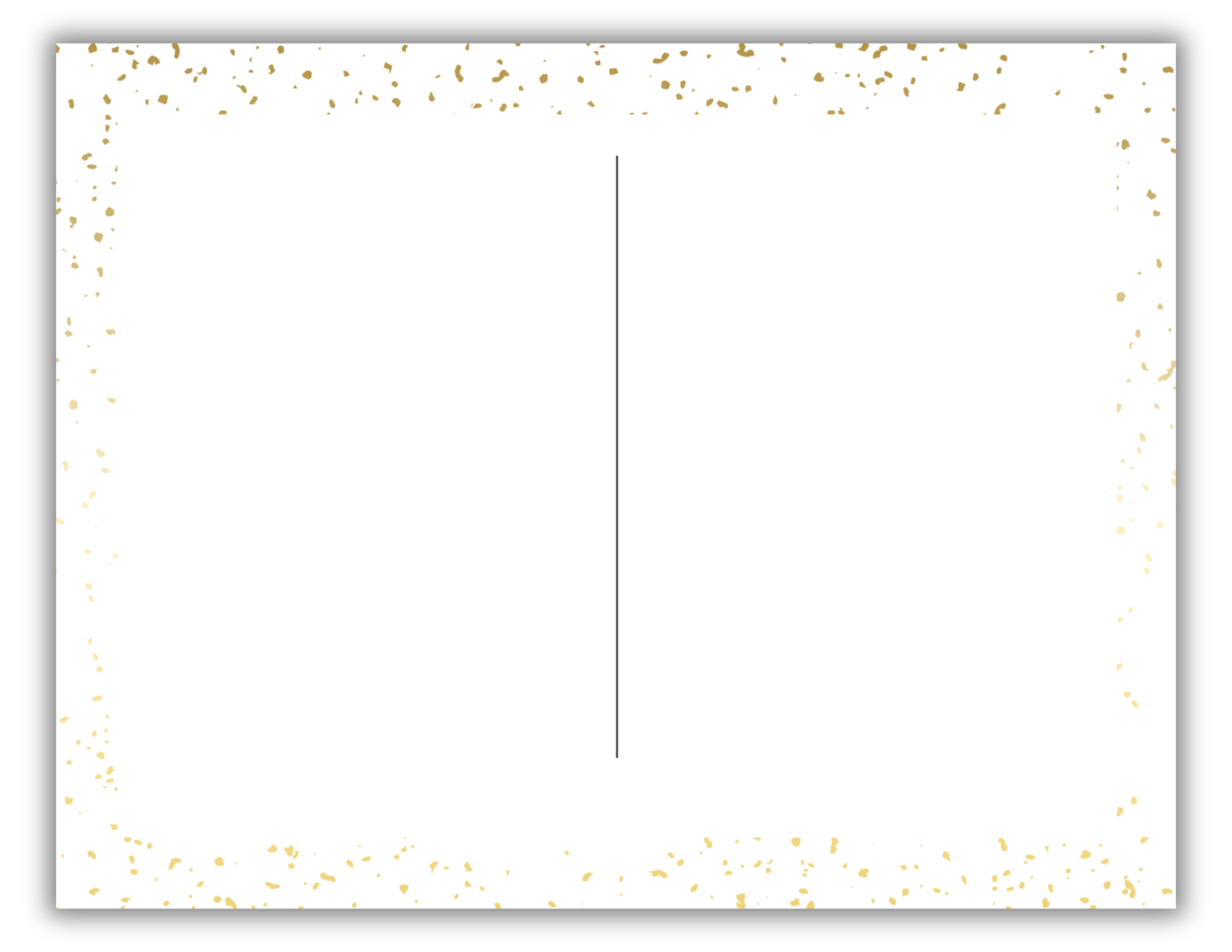 Thank You Postcard (Blue with Gold Dots)