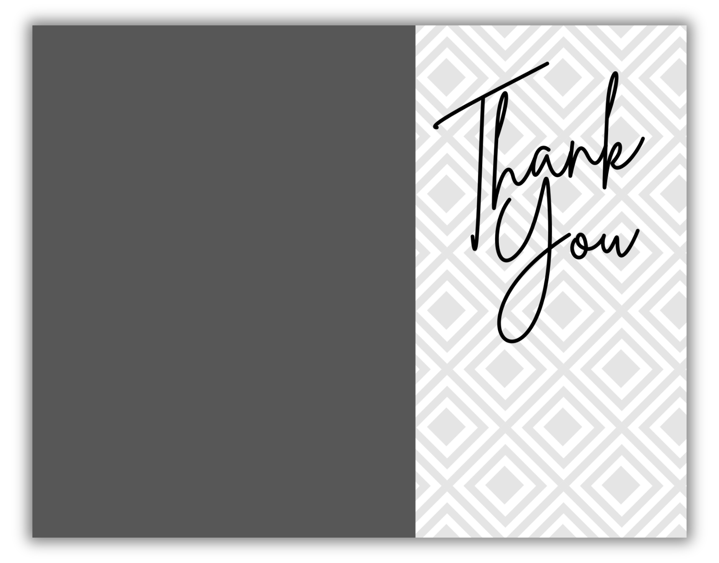 Graduation Thank You Postcard (Geometric Design with Photo)
