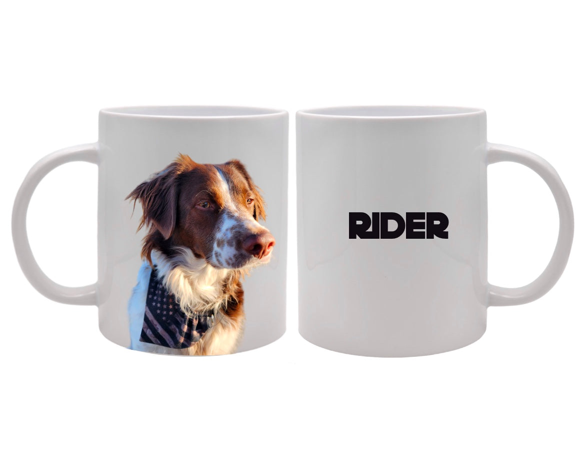 Pet Portrait and Text - Custom Mug